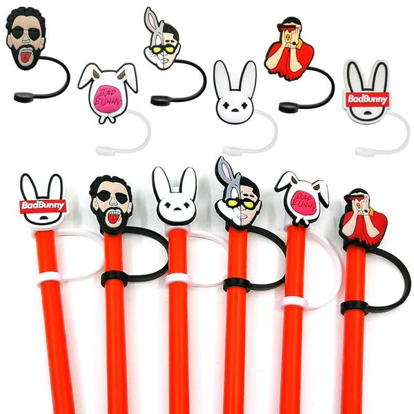 

agave straws silicone straw ers accessories cover charms reusable splash proof drinking dust plug decorative 8mm straw party supplies