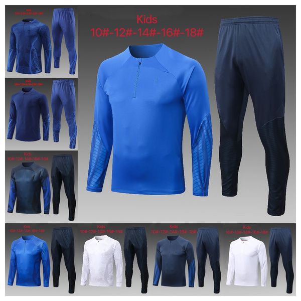 

2022 2023 kids french jacket training suit soccer jerseys mbappe griezmann francia tracksuit equipe de full sets kit men chandal francia mai, Black