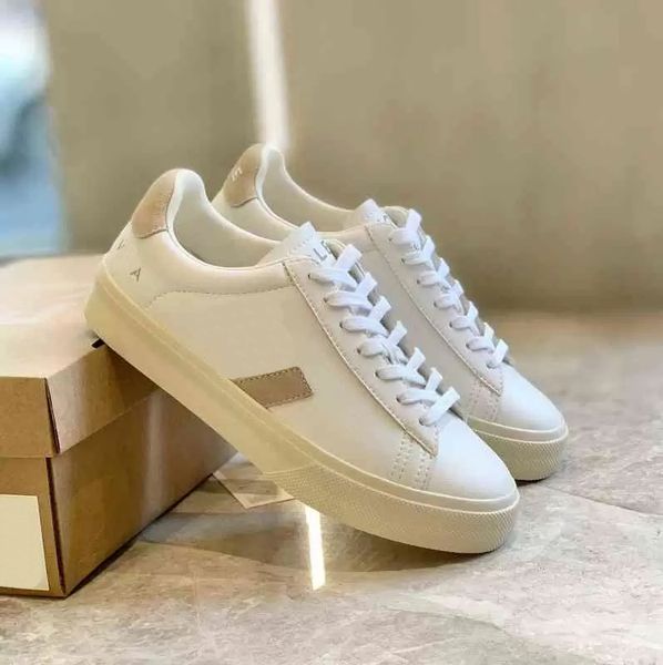 

french veja white shoes bred with a small number of lace ups versatile lovers' classic casual and comfortable sports board, Black