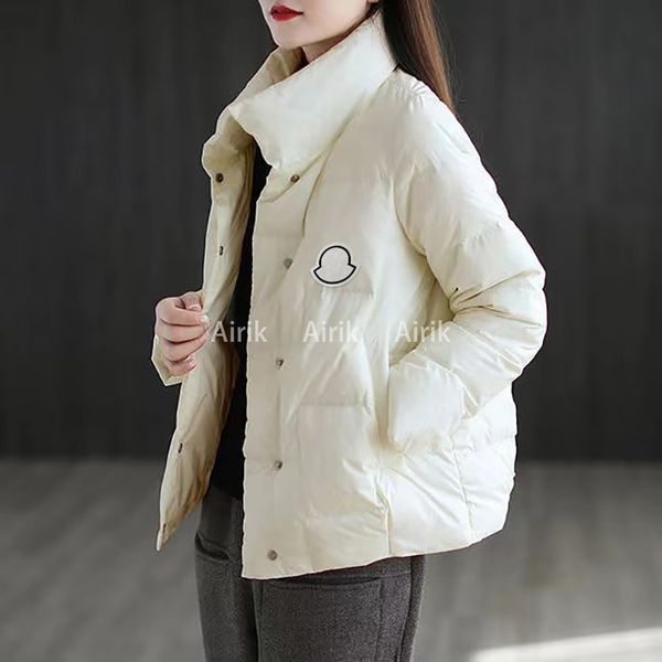 

women outerwear down parkas monclair fashion designer coat quality streetwear couples sportwear winter jackets, Black