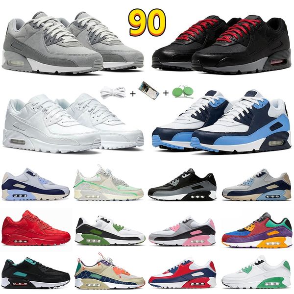 

90 90s shoe men women running shoes sneaker unc triple white black red usa smoke grey cny bacon flyleather shimmer polka mens outdoor traine