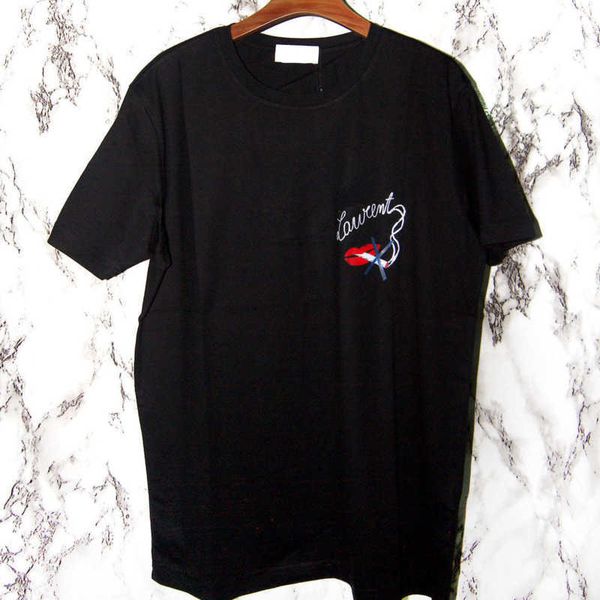 

summer cotton short sleeve t shirt mens sweatshirt ysls fashion print t-shirt men women oiversize pullover tee saint designer tshirt, White;black