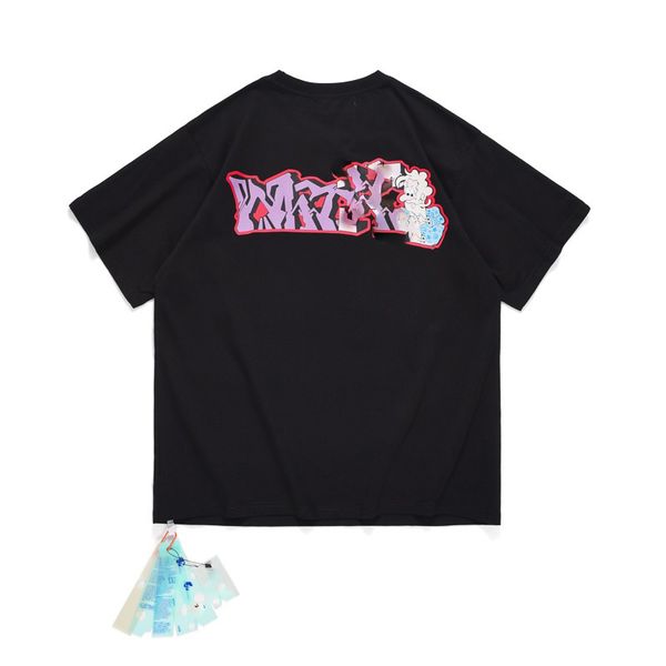 

men's t-shirts designer puffer cotton blend shirts luxury loose women tees brands man s casual luxurys clothing street arrow gradient, White;black