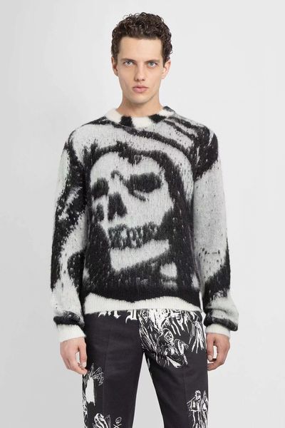 

designer men's sweater warm wool underwear pullover men's in autumn and winter, White;black