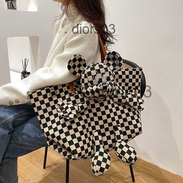 

designer cute cartoon mouse bag tote shoulder messenger handbag mens womans fashion trend checkerboard backpack