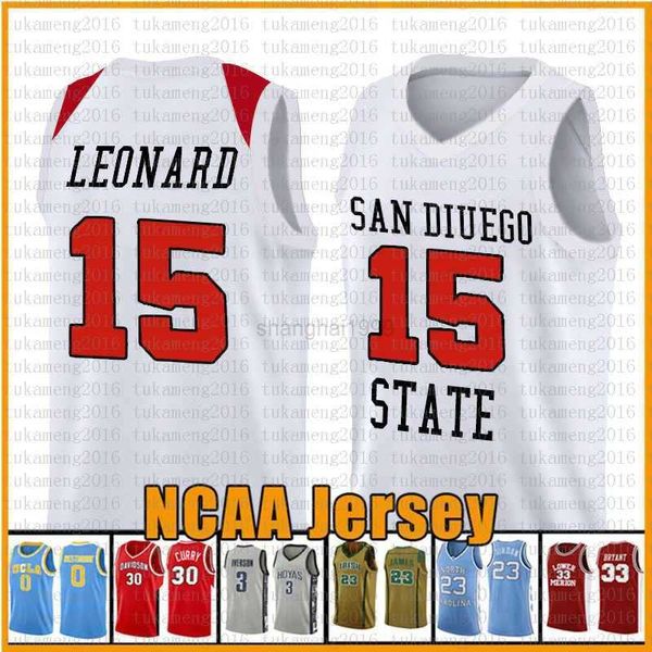

college basketball wears 15 kawhi san diego state aztecs leonard ncaa university basketball jersey, Black