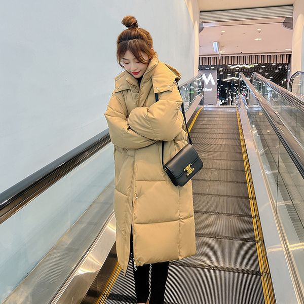 

women s down parkas 30 degree thickening winter hooded parka long jacket casual warm windproof outer streetwear m 3xl 221206, Black