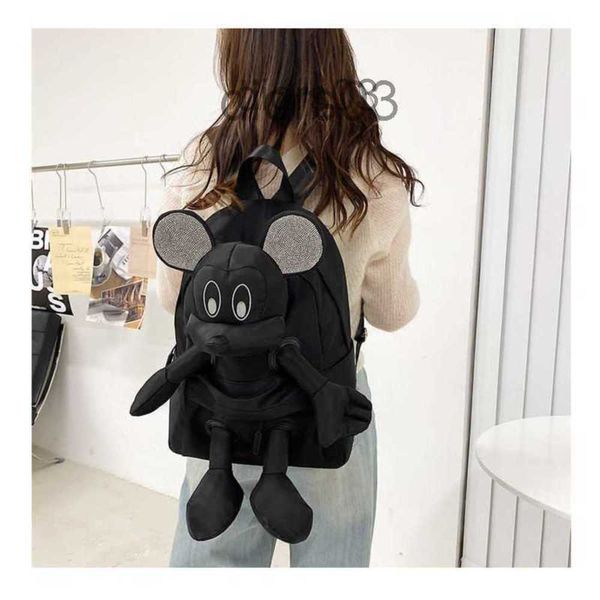 

designer bag basketball school cute mouse nylon backpack mens womans tote shoulder handbag messenger casual cartoon doll new large capacity