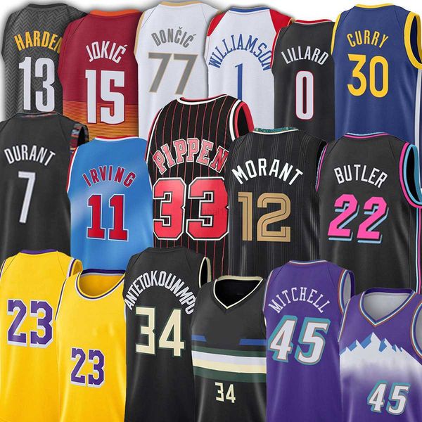 

basketball jerseys college basketball wears 2023 curry jimmy nikola butler kevin durant jokic harden irving luka williamson giannis doncic j, Black