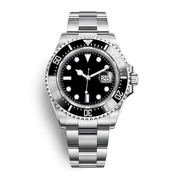 

mens watch ceramic bezel 43mm big watches silvery stainless steel watchs strap automatic men wristwatch, Slivery;brown