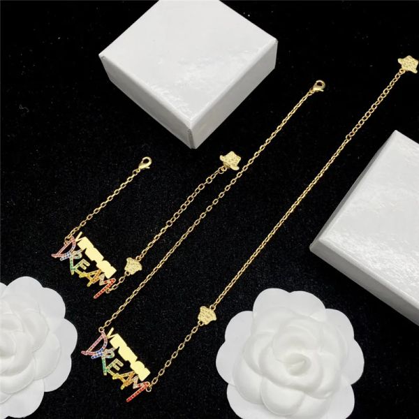 

womens designer bracelets necklace pendants dream jewelry set fashion diamond gold bracelets mens luxury retro necklaces bracelet 5898174, Silver