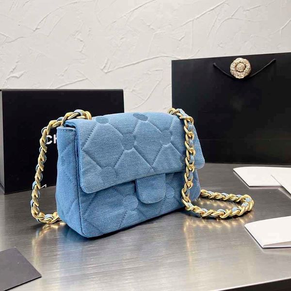 

cc bag wallets 23cm fashion flap designers bags black blue cowboy denim designer women gold-tone metal hardware embroidery oversized chain h, Red;black