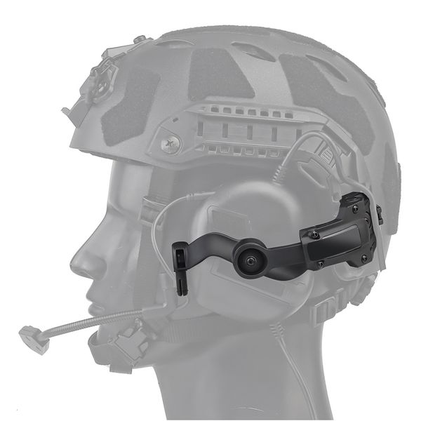 

other sporting goods 2pcs earmuff headset rail adapter 360 rotation helmet mount rail adapter adjustable airsoft equipment rail headphone ac