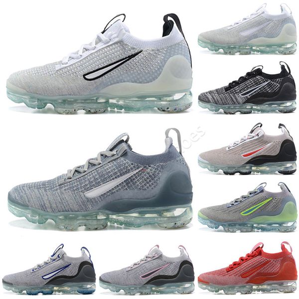 

2021 men running shoes fk designer fly anthracite knit cushion triple black day to metallic silver oatmeal chilly blue neon women trainers