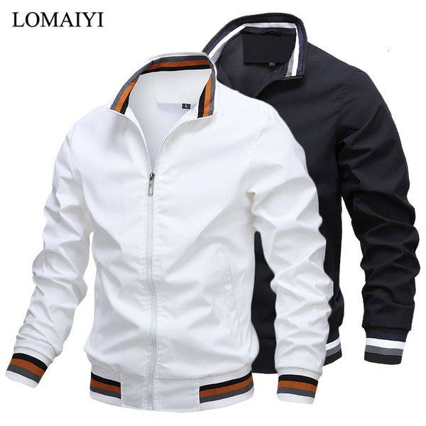 

men's jackets autumn jacket men spring striped coat over size male windbreaker white casual coats man bomber summer. bm335 221206, Black;brown