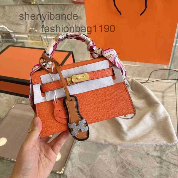 

designer mini women handbags generation bag 2023 bags second hermee kelliess palm grain cowhide h small slipper pendant 5ej8