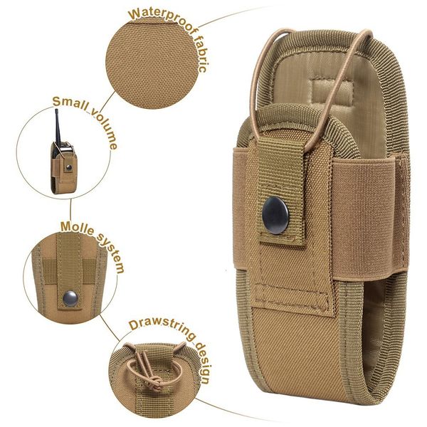 

other sporting goods hunting waist bag tactical pouch molle radio walkie talkie holder pocket portable interphone holster carry bag for camp