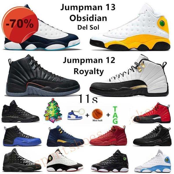 

high shoes basketball shoes 13s hyper royal playoff 12s dark utility grind cool grey legend blue 2021 jumpman 11 12 13 retro mens high, Black