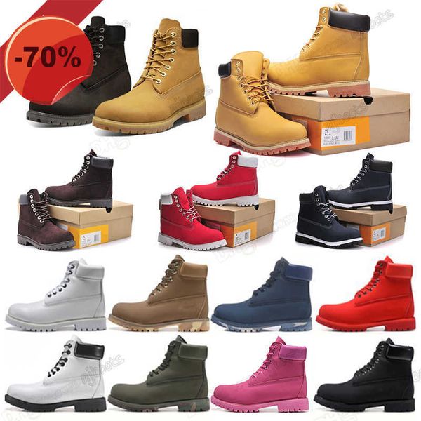 

high shoes 2022 designer ankle platform land boots mens womens leather shoes winter boot for cowboy yellow red blue black pink hiking work m