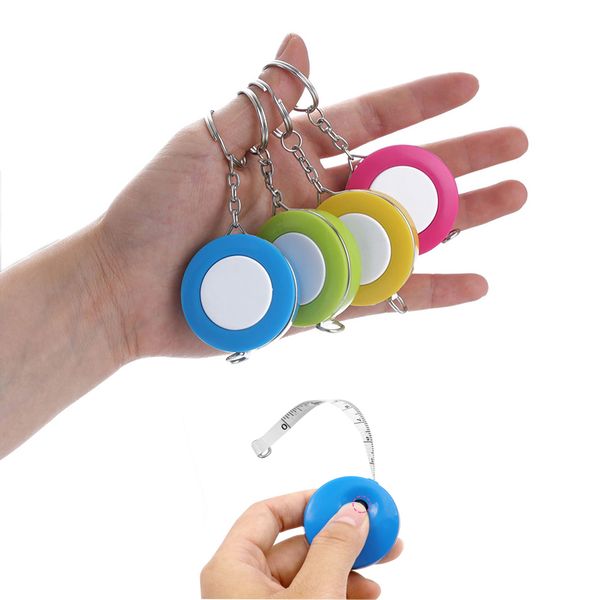 

diy tape measure keychains clothes measuring ruler pendant keychain promotional gift keyring key chain, Silver
