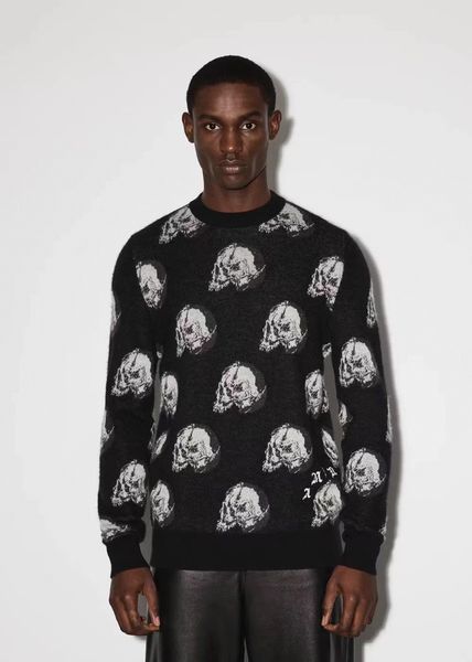 

2023 ar designer men's sweater warm wool underwear pullover men's in autumn and winter, White;black