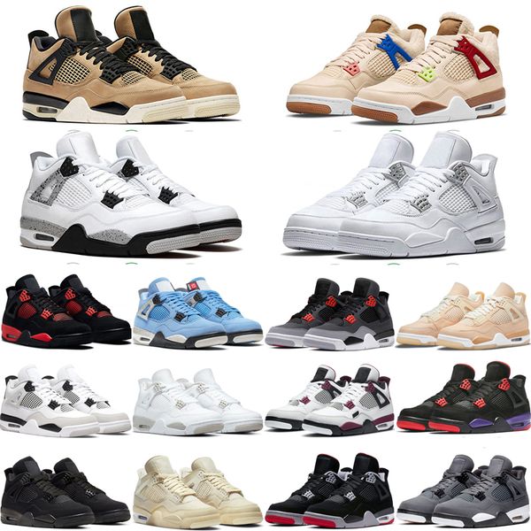 

4s basketball shoes sports sneakers 4 military black black cat retro university blue red thunder sail cactus jack white oreo infrared diy kn