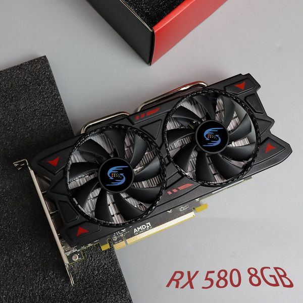 

rx580 8g gpu dual fan graphics cards 8gb video gaming card for radeon gpu computer