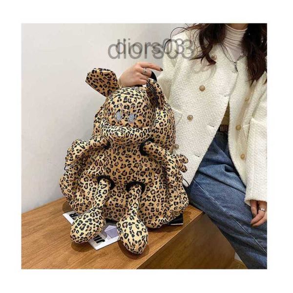 

designer bag cute cartoon mouse bag mens womans pu tote shoulder handbag messenger fashion luxurious leopard print large capacity student fa