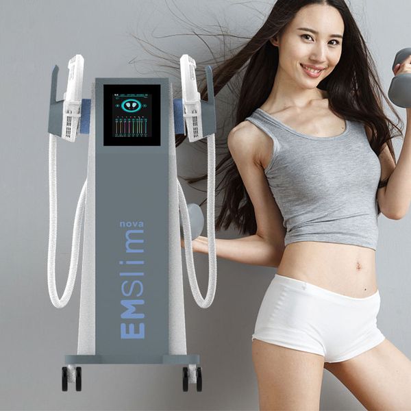 

emslim nova slimming hi-emt neo rf muscle stimulator electromagnetic shaping ems muscle trainer machine 2/4 handles for arms and thigh fat b