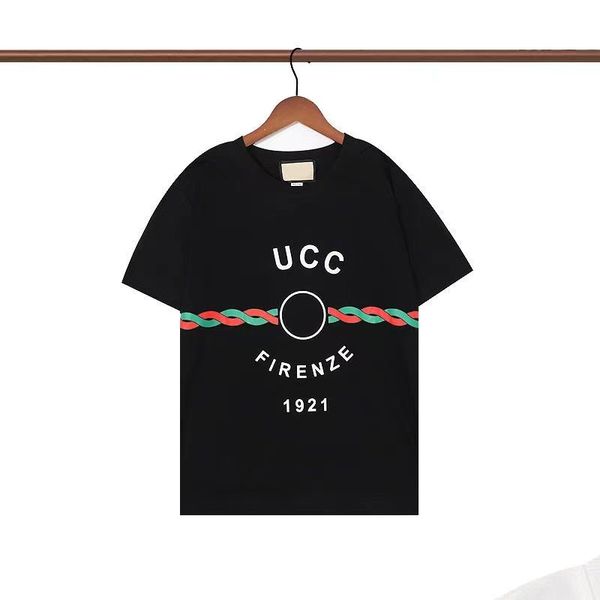 

men's round neck short sleeve designer clothing summer pure cotton printed t-shirt same style for fashion lovers, White;black