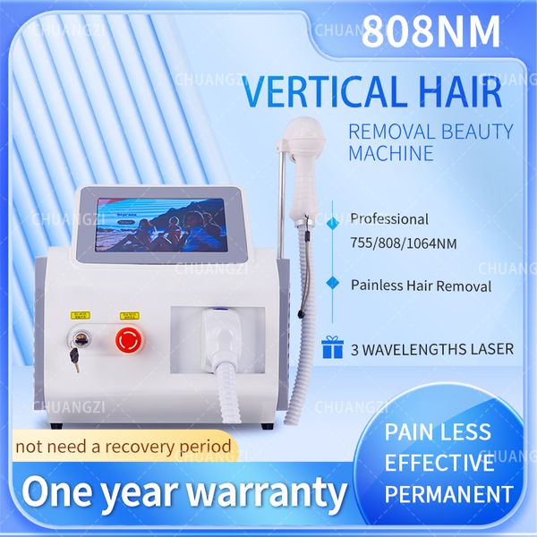 

home beauty instrument 808nm 755nm 1064nm three wavelength diode laser hair removal machine 20 million s with ce suitable for any skin