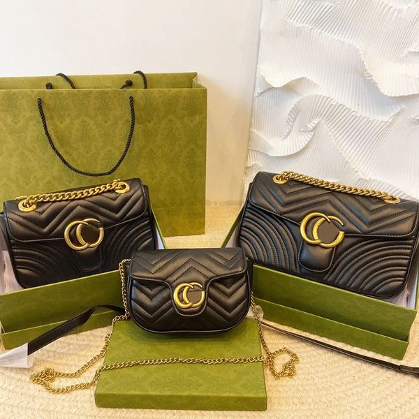 

designer bags handbag tote bag women fashion marmont classic cross body 3 sizes luxuries genuine leather with serial number 2023 new items01