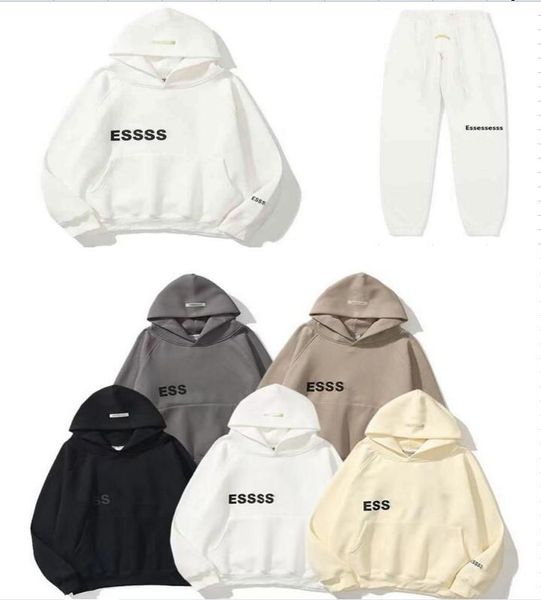 

designer essies mens womens hoodies fleece and terry pullover hooded fashion brand designers loose sweatshirt lovers clothing, Black