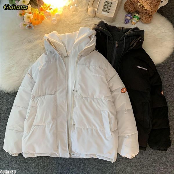 

women s down parkas winter quilted jacket overcoat thick cotton padded coat female oversized loose oversize coats hooded short 221206, Black