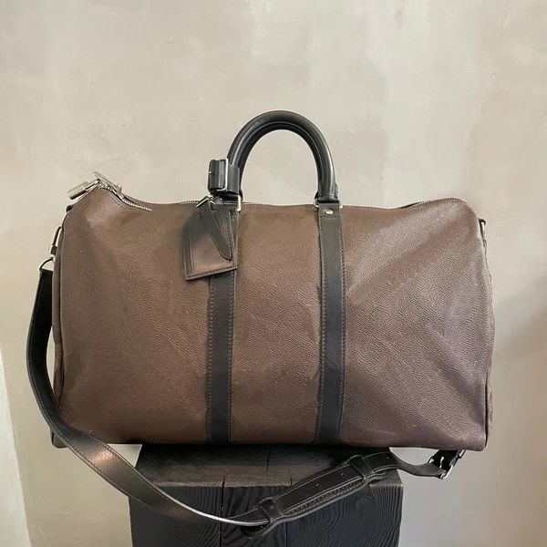 

luxurys designer genuine leather duffel clutch totes bags men fashion crossbody hobo travel luggage bag women's purse printed pattern h