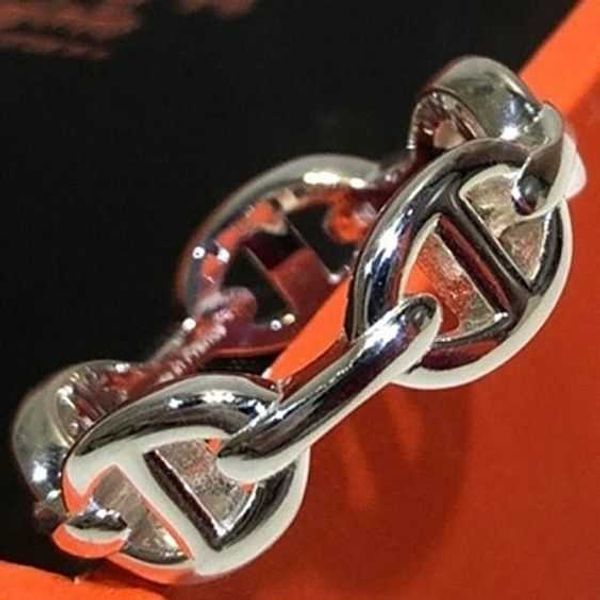 

designer hamser ring pig nose ring s925 silver pair simple rings designed by