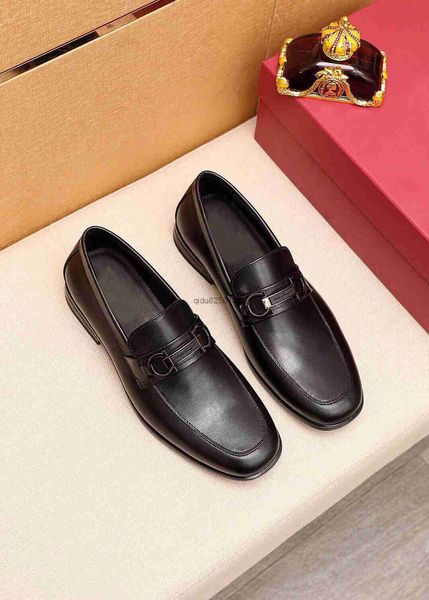 

men 's driving shoes designer flats dress shoes business office loafers casual party leather size 38-45, Black