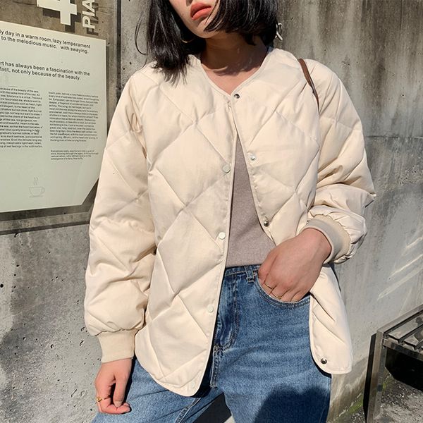 

women s down parkas alien kitty winter fashion outwear casual jackets solid all match simple fresh stylish warm women coat loose thicken 22, Black
