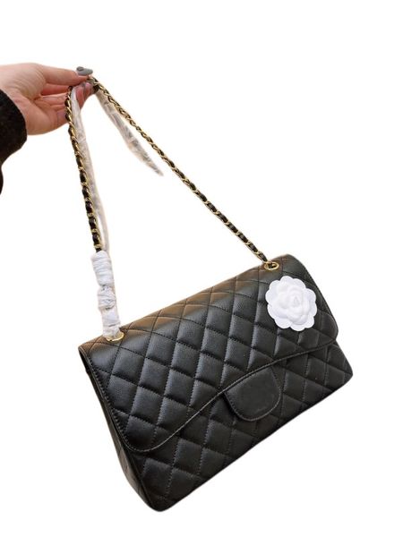 

women bags classic camellia caviar calfskin chain shoulder bag evening shopping satchels pochette bags crossbody messenger luxury designer p
