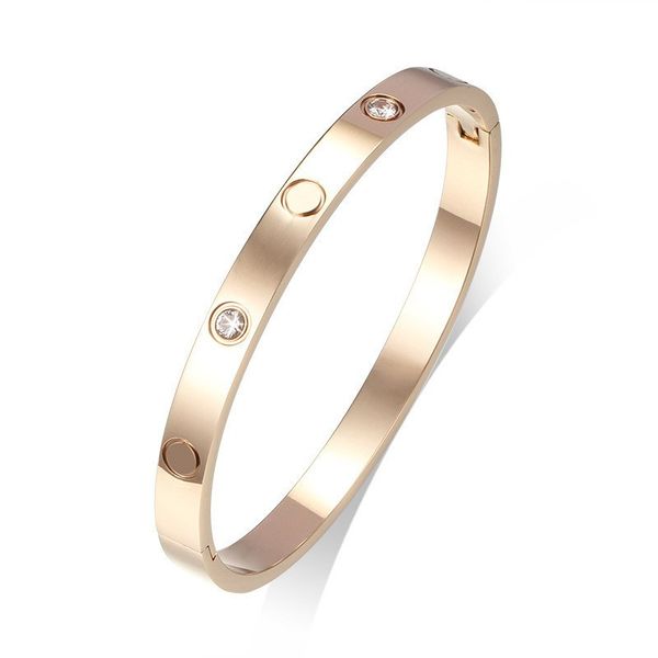 

love bracelet mens bangle bracelets designer classic bangles south american style luxury 18k gold rose silver plated titanium diamond fashio, Black