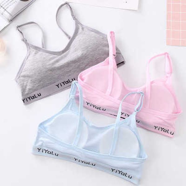 

young girls cotton underwear teenage training sports bra for teens 8-15 years adolescente lingerie teen bras, Red;black