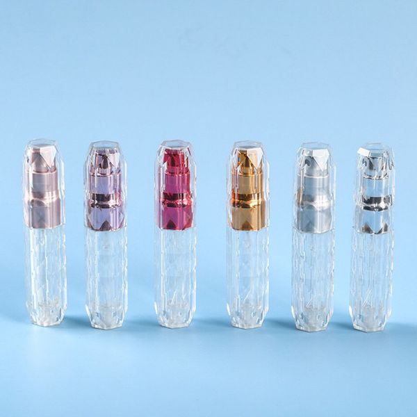 

wholesale 5ml empty perfume bottle bottom refilling spray plastic bottles of essential oil crystal diamond shape