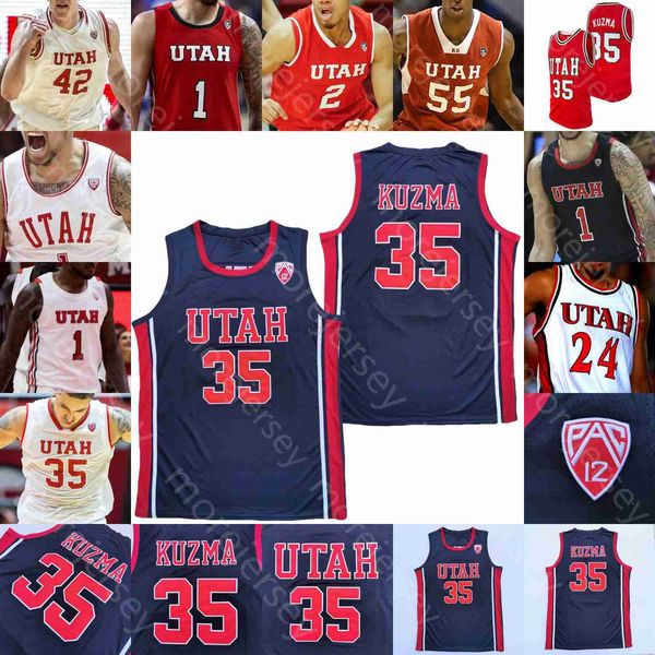 

college basketball wears utah utes basketball jersey ncaa kuzma both gach branden carlson jenkins jr. rollie worster lazar stefanovic allen, Black