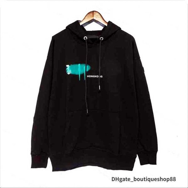 

men's hoodie hoodies palms palmangel city designer limited inkjet graffiti letter printing sweatshirts men's women's sailboat, Black