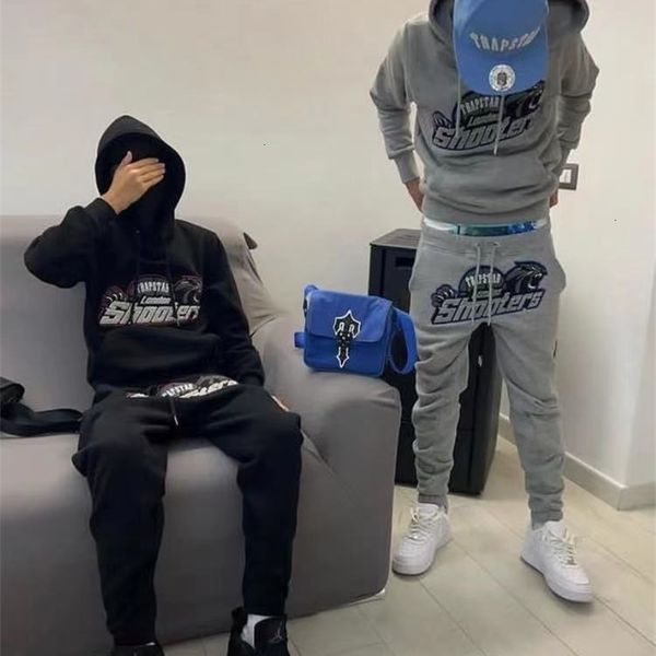 

mens hoodies sweatshirts london men woman fashion embroidery pullovers fleece casual hoodie hoody hombre chandal 221206, Black