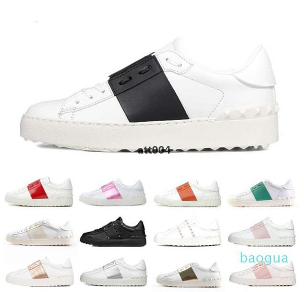 

with box men dress shoes white black pink red fashion mens women leather breathable shoes open low sports sneak valentinoes valentinoity rxu