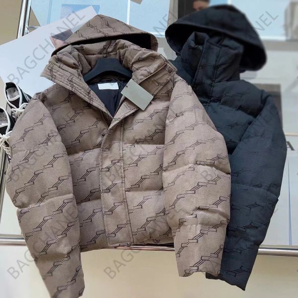 

womens parkas jacket outerwear 22fw fashion down coats designer short zipper pocket bread set loose thick winter warm mens jackets, Black;brown