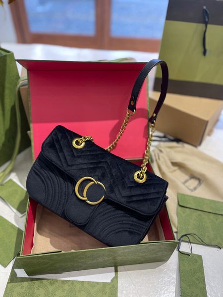 

luxury tote brand shoulder bag crossbody handbag genuine leather cattlehide designer messenger bags 5a quality gold china velvet 26cm fashio