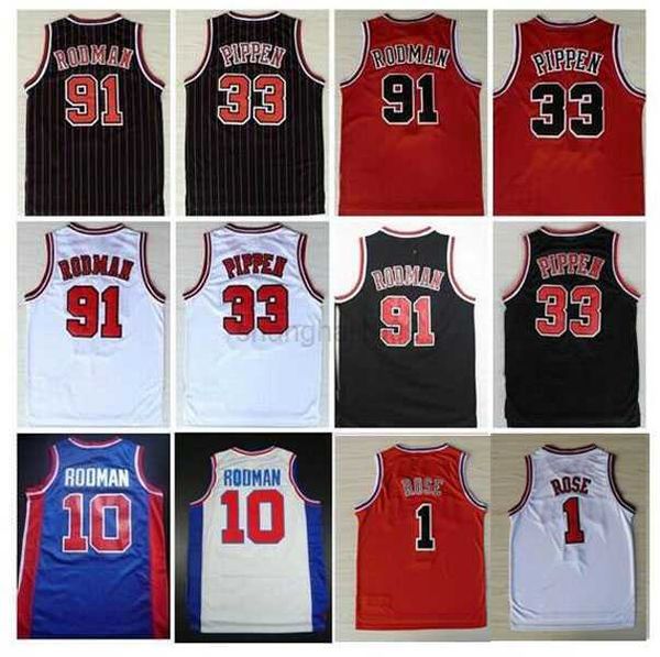 

college basketball wears men's #91 dennis rodman basketball jersey #33 scottie pippen jerseys the worm 10#dennis rodman- men sports shi, Black