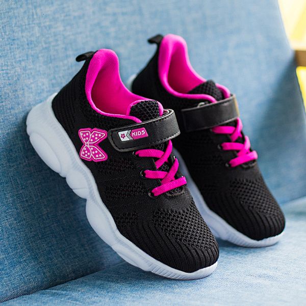 

sneakers children's shoes for girls kids summer toddlers casual sports shoe breathable mesh lightweigh  12y 221207, Black;red